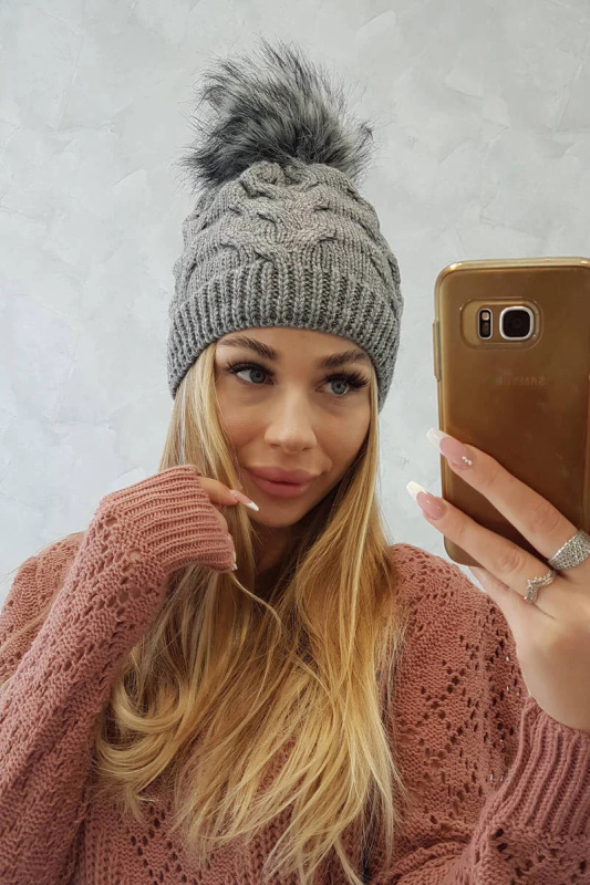 Fleecová čepice Ela K242 tmavě šedá UNI