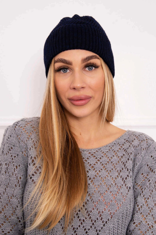 Tenká čepice Oliwia K252 tmavě modrá UNI