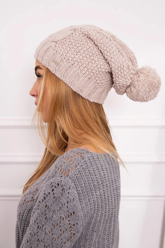 Fleecová čepice Justyna K253 light beige UNI