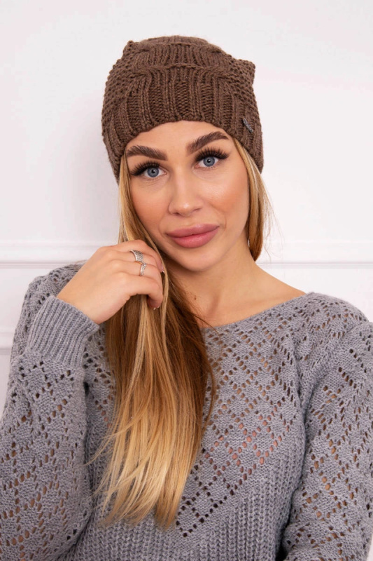 Fleecová čepice Justyna K253 cappuccino UNI