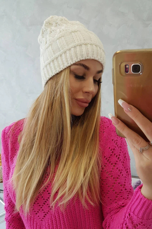 Fleecová čepice Marta K231 ecru UNI