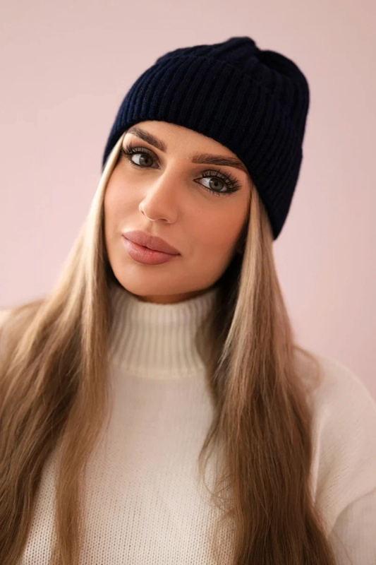 Tenká čepice Malwina K250 navy blue UNI