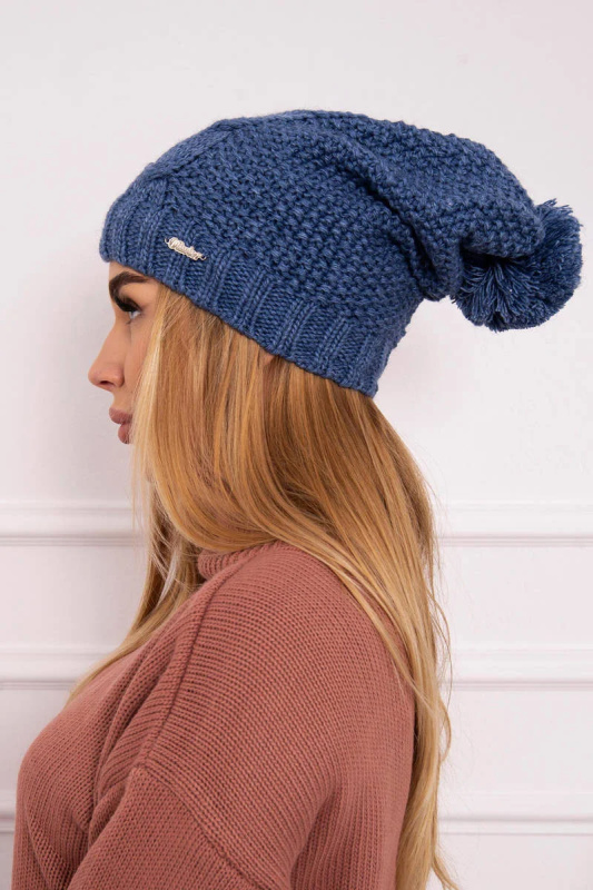Fleecová čepice Carolina K243 denim UNI