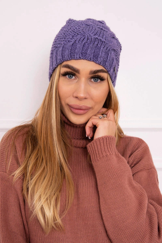 Fleecová čepice Carolina K243 fialová UNI
