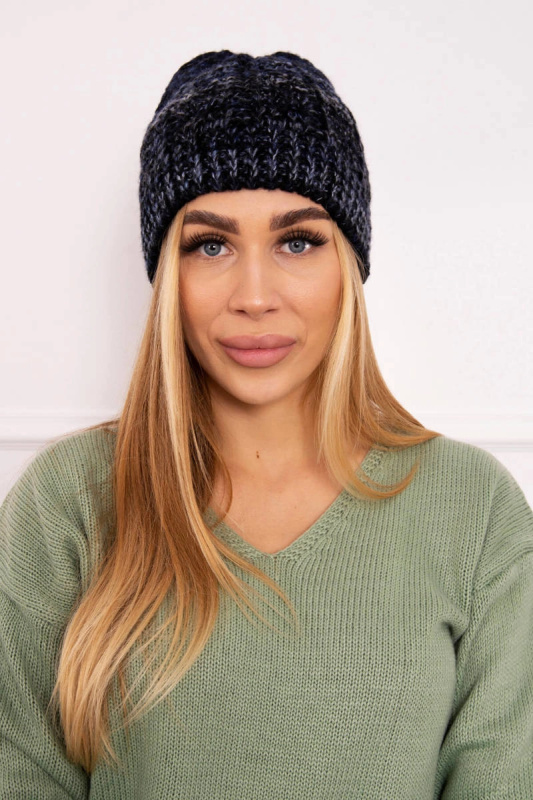 Fleecová čepice Melisa K241 černá+modrá UNI
