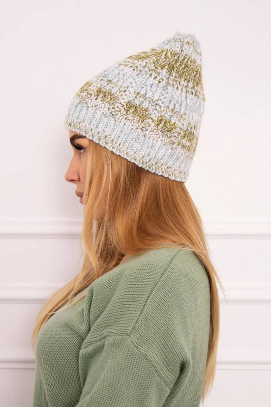 Fleecová čepice Melisa K241 mint+olive UNI
