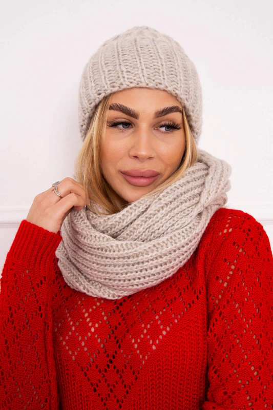 Dámská silná žebrovaná souprava P100 beige UNI