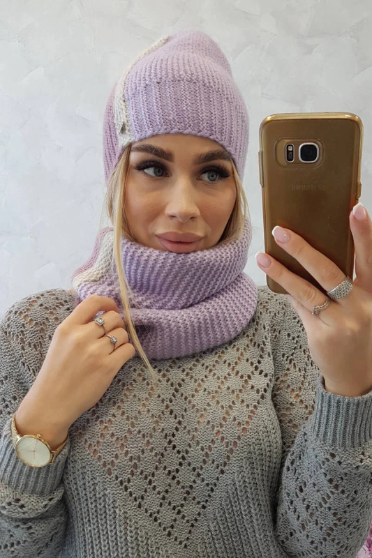 Dámská tříbarevná souprava P103 tmavě růžová+fialová UNI