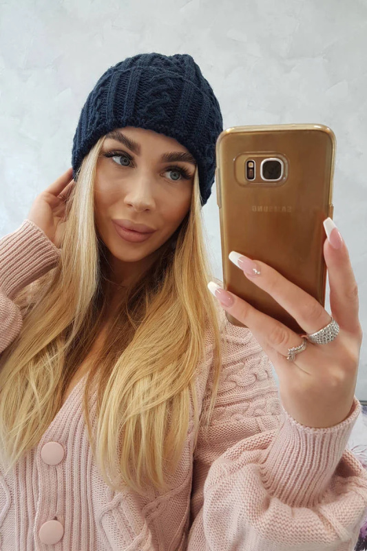Kšiltovka s ohrnovacím lemem Marzena K206 navy blue UNI