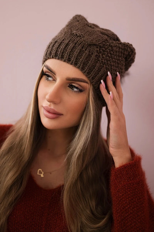 Fleecová čepice Sandra K210 cappuccino UNI