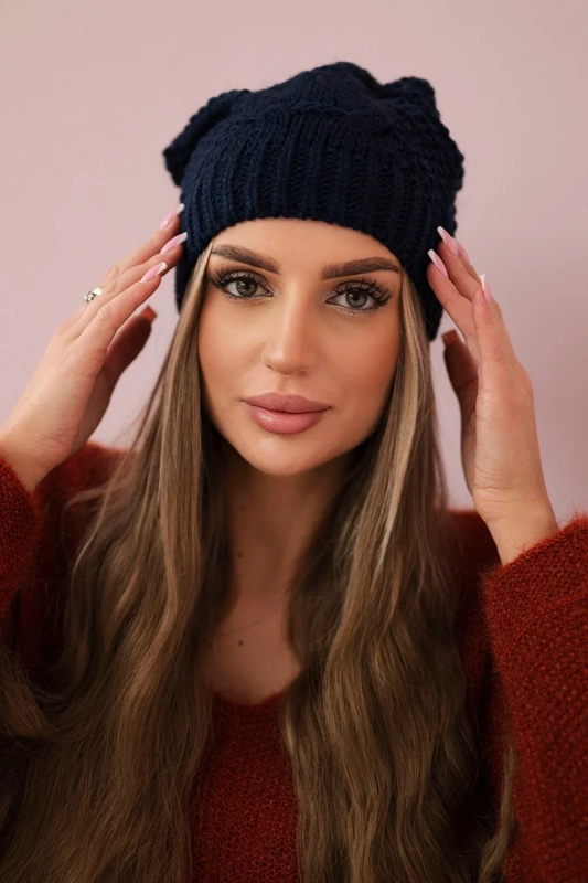 Fleecová čepice Sandra K210 navy blue UNI