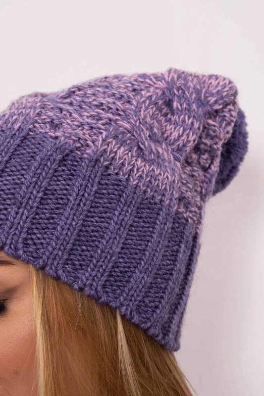 Čepice Paris fleece K213 fialová+pudrově růžová UNI