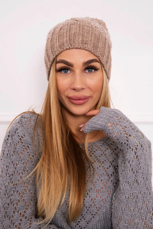 Fleecová čepice Paris K213 tmavě béžová UNI