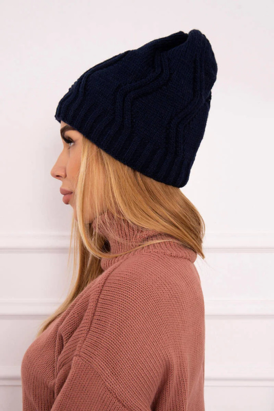 Fleecová čepice Sylwia K244 navy blue UNI