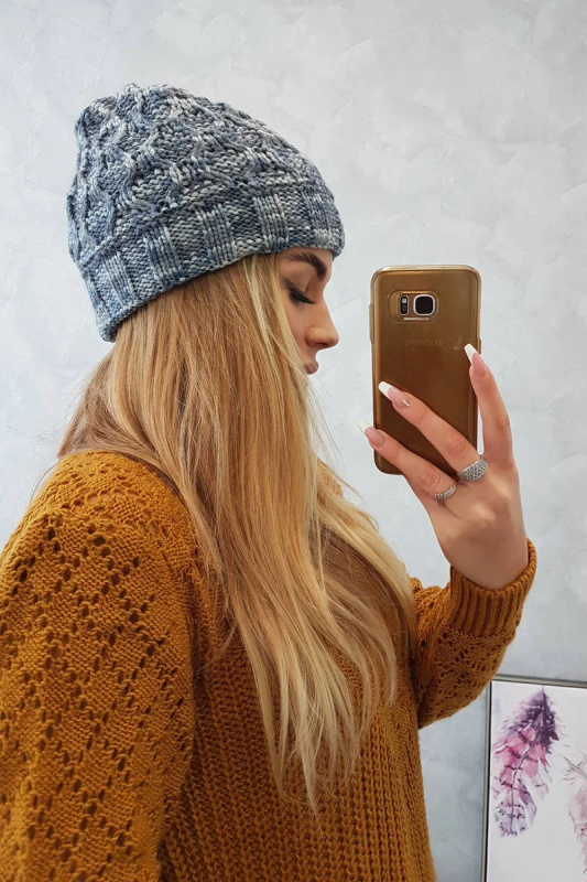 Dámská čepice Eliza K205 dark grey+jeans UNI