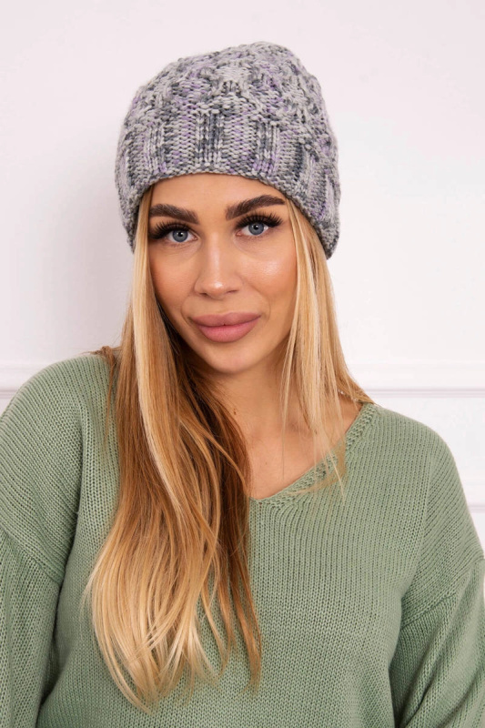 Dámská čepice Eliza K205 grey+violet UNI