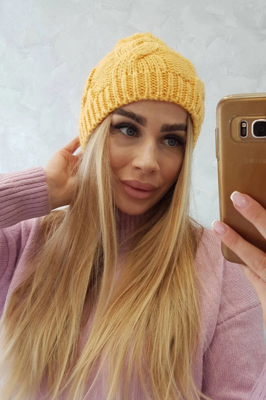 Stefania fleecová čepice K278 žlutá UNI