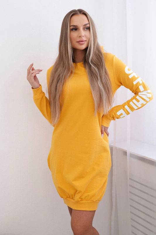 Kesi Dámské bavlněné šaty Off White Barva: Žlutá, Velikost: UNI