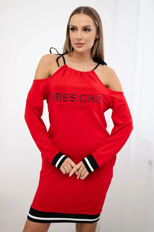 Kesi Šaty Tres Chic Barva: Červená, Velikost: UNI