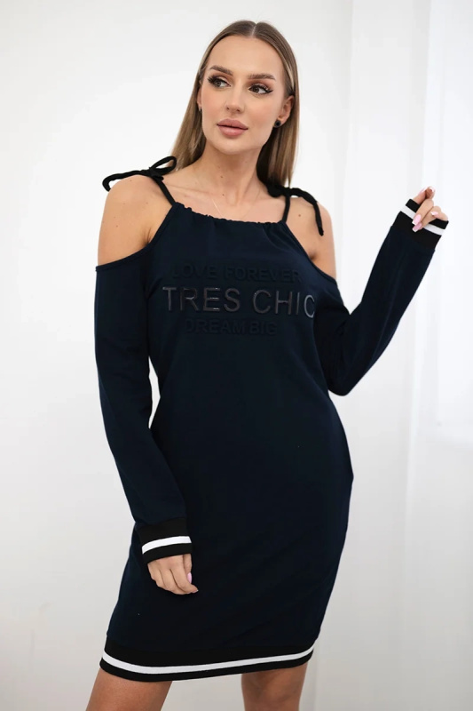 Kesi Šaty Tres Chic Barva: Modrá, Velikost: UNI