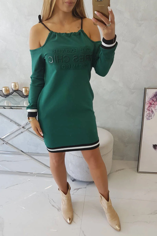 Tres Chic zelené šaty UNI