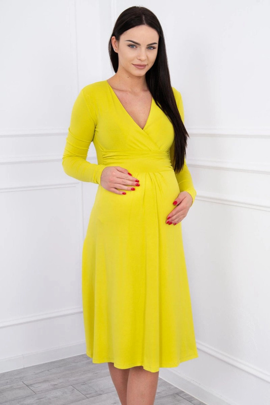 Kesi Šaty 8315 s linií poprsí Barva: Žlutá, Velikost: 4XL