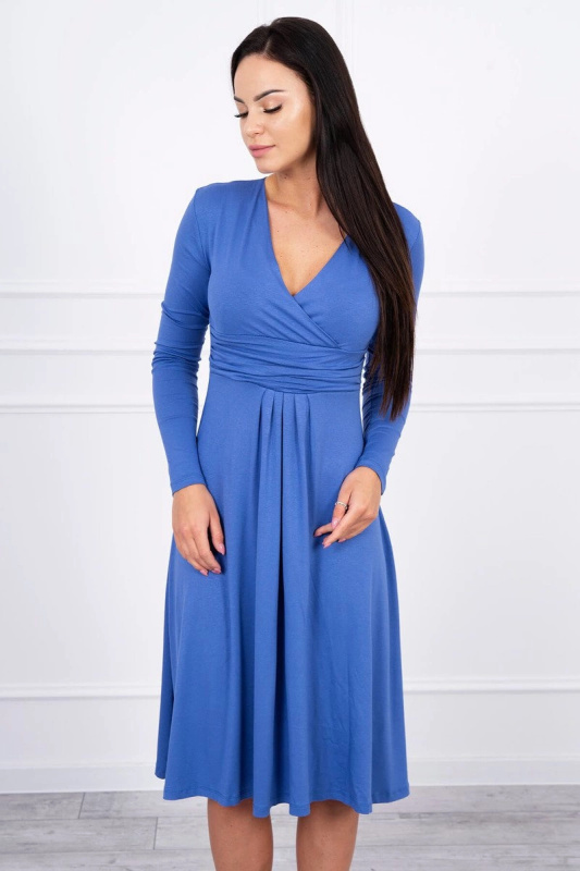 Kesi Šaty 8315 s linií poprsí Barva: Modrá, Velikost: 3XL