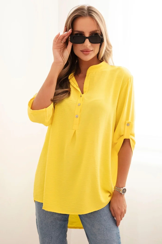 Halenka s delším zadním dílem žlutá UNI