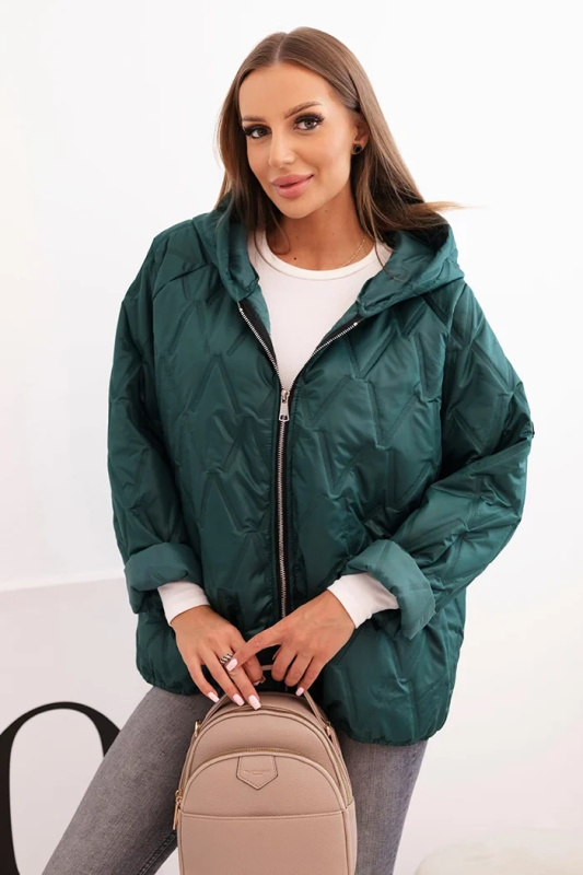 Kesi Dámská prošívaná bunda s kapucí  Ila Barva: Modrá - tmavě, Velikost: UNI