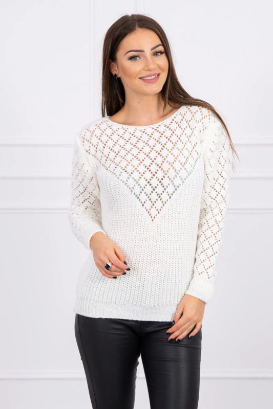 Kesi Svetr s ažurovým zdobením Barva: Tělová, Velikost: UNI