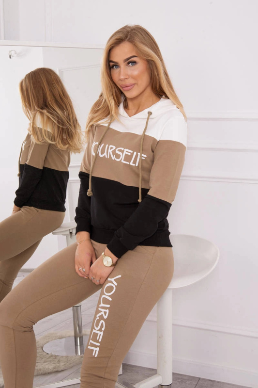 Kesi Dámská tepláková souprava Sama Barva: Ecru || Camelová, Velikost: UNI