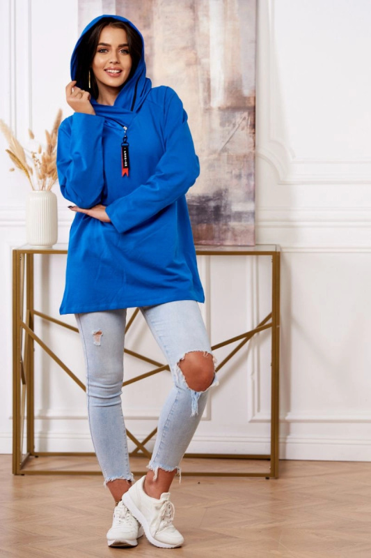 Kesi Mikina Hazel  na zip s kapucí Oversize Barva: Modrá - světle, Velikost: UNI