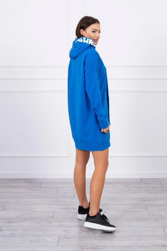 Kesi Oversize šaty Create s kapucí Barva: Modrá, Velikost: UNI