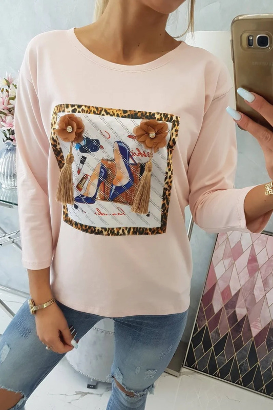 Kesi Halenka Chelsea s 3D grafikou Barva: Růžová - světle, Velikost: UNI