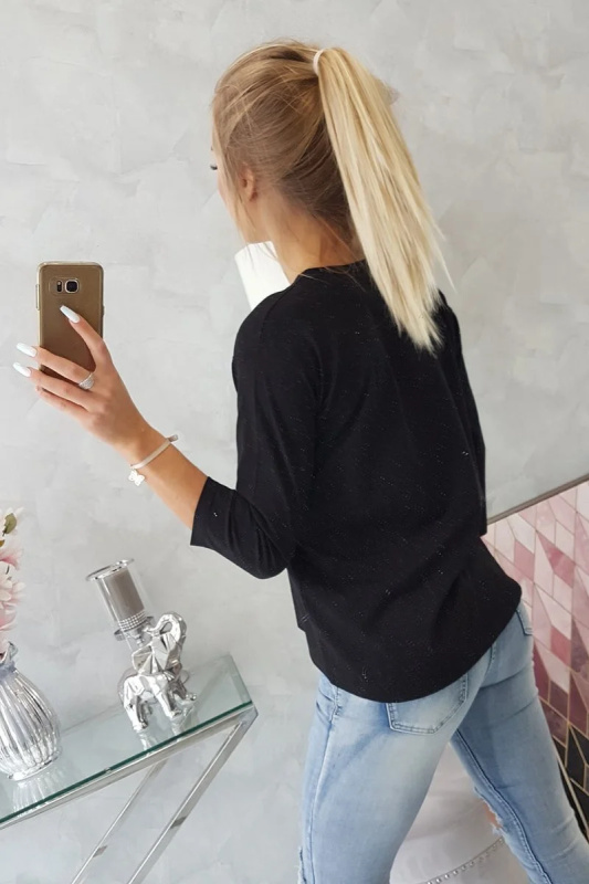 Kesi Halenka s grafikou dívky ve 3D brýlích Barva: Černá, Velikost: UNI