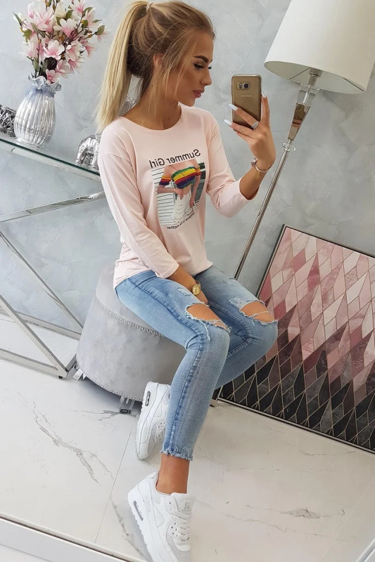 Kesi Tričko s potiskem Summer Girl Barva: Růžová - světle, Velikost: UNI