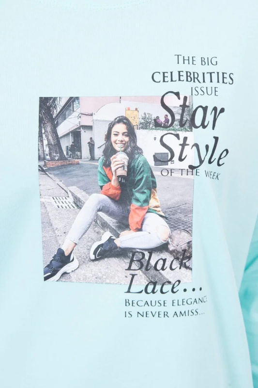 Kesi Tričko s potiskem Star Style Barva: Tyrkysová, Velikost: UNI