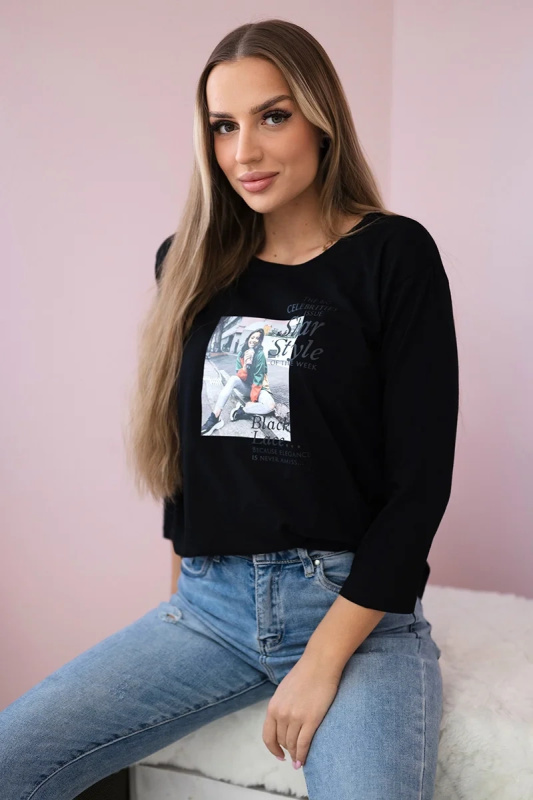 Kesi Tričko s potiskem Star Style Barva: Černá, Velikost: UNI