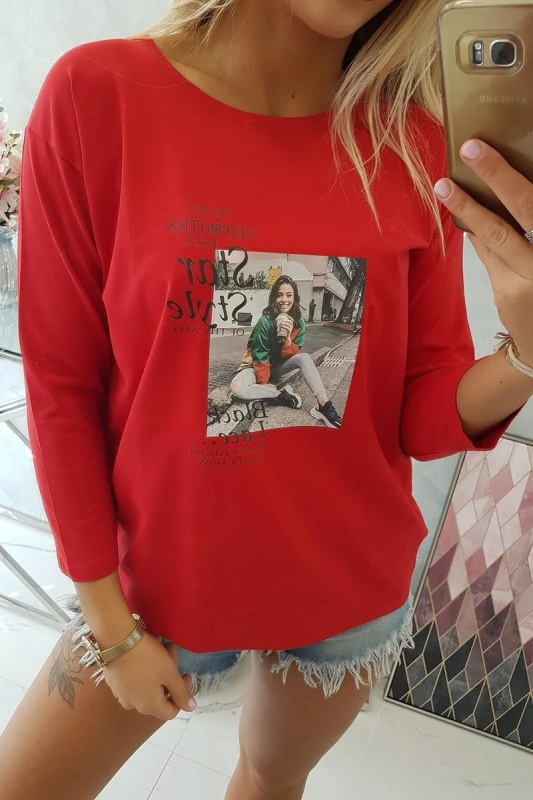 Kesi Tričko s potiskem Star Style Barva: Červená, Velikost: UNI