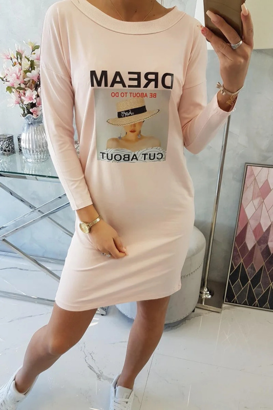 Kesi Šaty s potiskem Dream Barva: Růžová - světle, Velikost: UNI