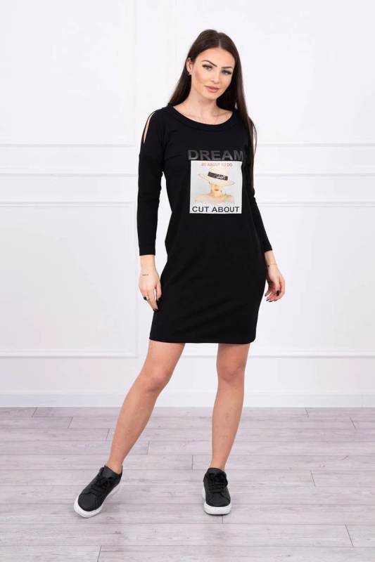 Kesi Šaty s potiskem Dream Barva: Černá, Velikost: UNI