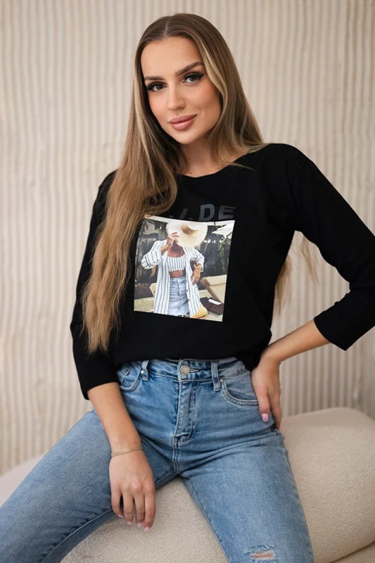 Kesi Tričko s potiskem Tide Barva: Černá, Velikost: UNI