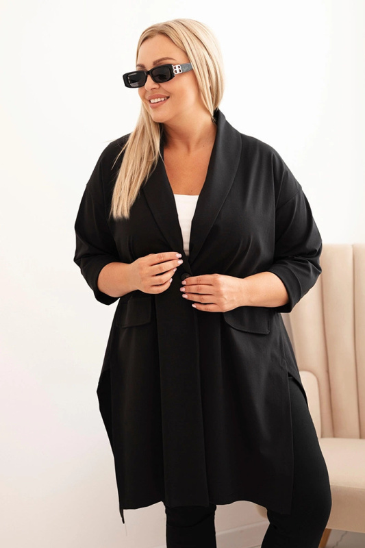 Kesi Dámská parka Plus Size ART23159 Punto Barva: Černá, Velikost: UNI