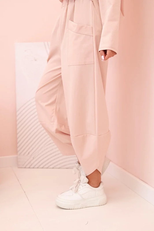 Komplet new punto bluza + spodnie tmavě pudrově růžová UNI
