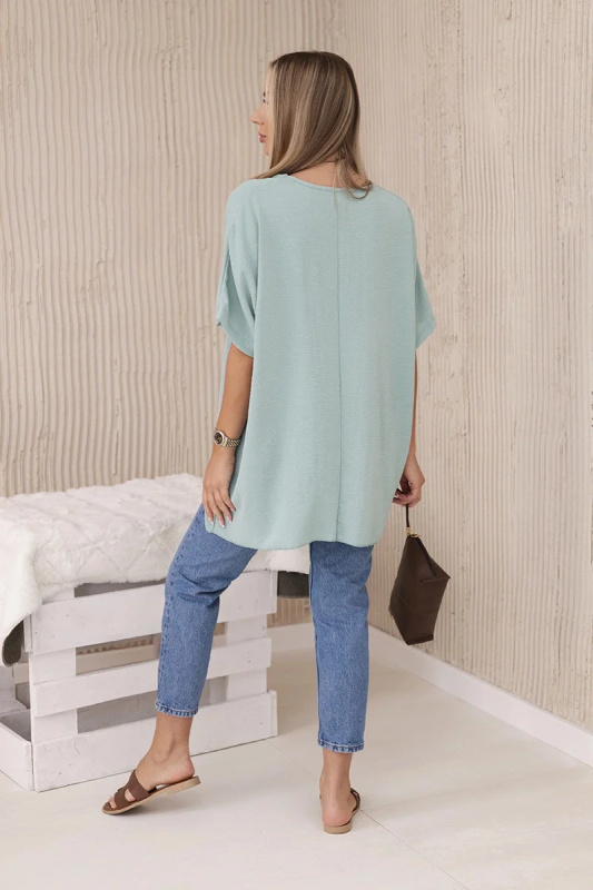 Kesi Oversize halenka Cici s přívěskem Barva: Tyrkysová, Velikost: UNI