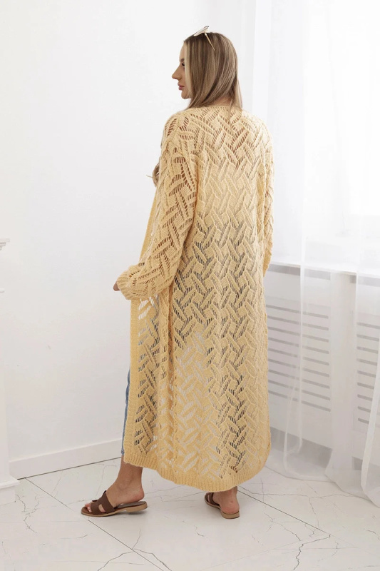 Kesi Dlouhý vlněný kardigan Super Kid Barva: Tělová, Velikost: UNI