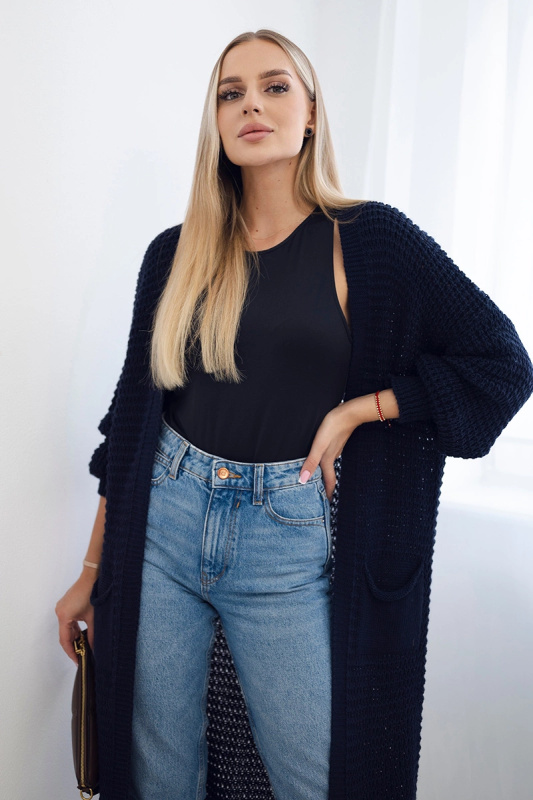 Kesi Kardigan Iman s kapsami Barva: Modrá - tmavě, Velikost: UNI