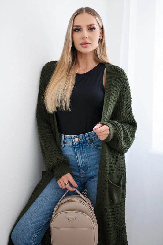 Kesi Kardigan Iman s kapsami Barva: Zelená, Velikost: UNI