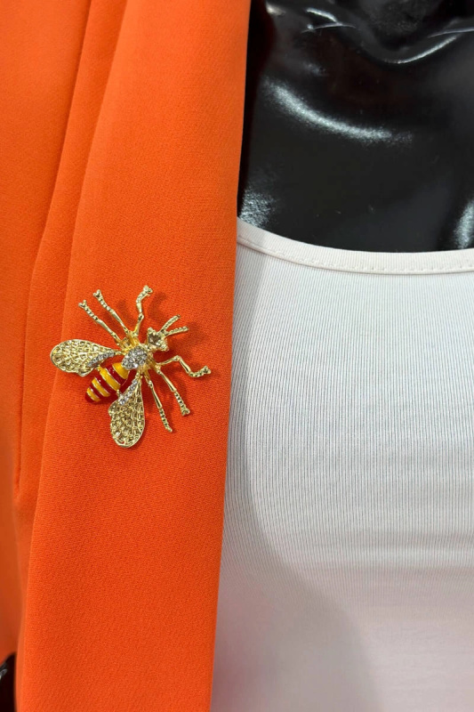 Brož včela A-2-21-9 červený UNI