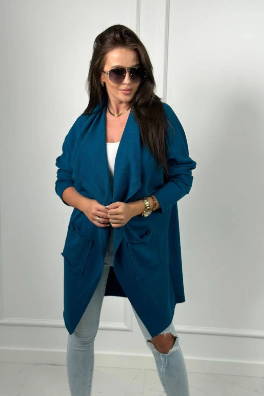 Kesi Dámský kabát Deedee s kapsami Barva: Modrá - tmavě, Velikost: UNI